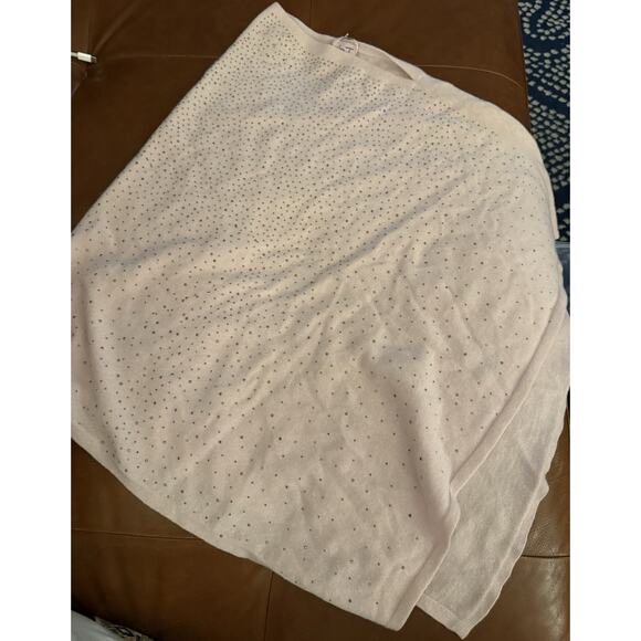 Jennifer T Tyler Cashmere Pink Studded Blanket Scarf Asymmetrical - Picture 1 of 3